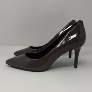 Karl Lagerfeld Women's Royale Pointed Toe Patent Pumps - Gray - 8